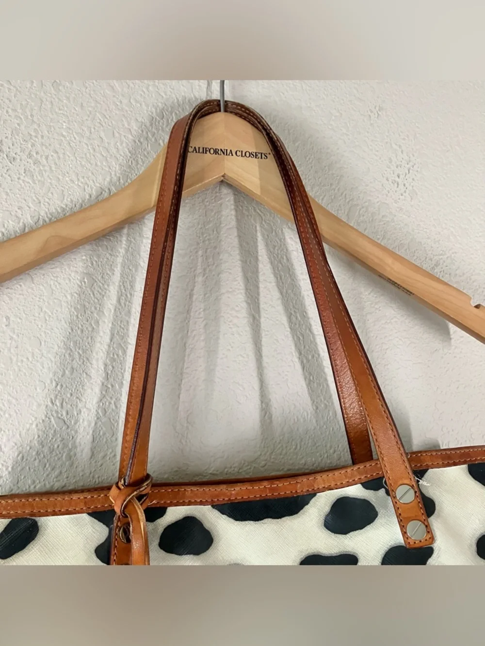 Gwen Stefani L.A.M.B. Animal Print Tote Bag Leather Trim Designer Chic Rocker - Picture 4 of 16